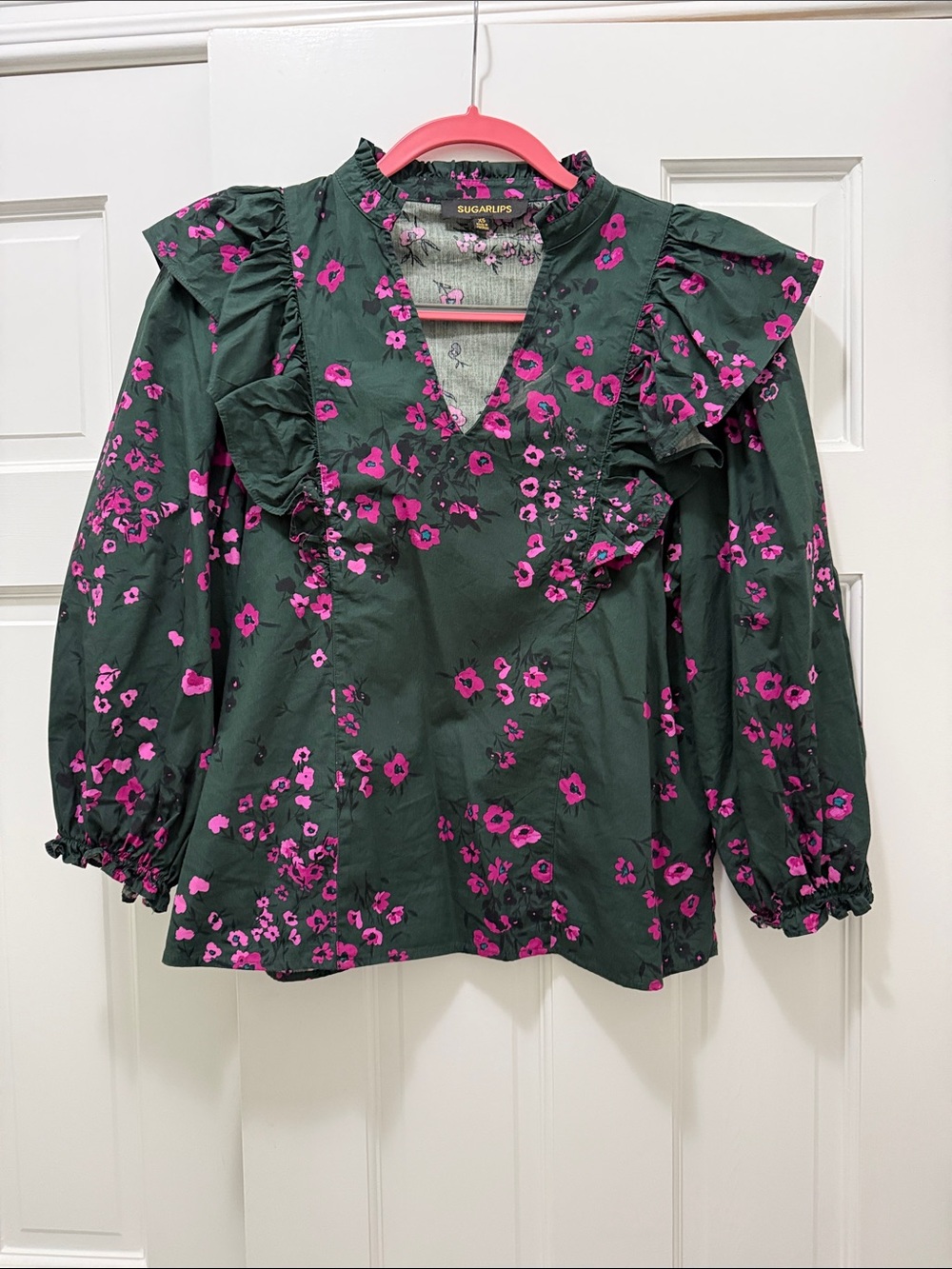 Long Sleeve Floral Sugarlips Blouse